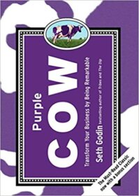 Книга ««Purple Cow» — Seth Godin</p>
<p>The way to differentiate a product from competition.» Обложка книги «»