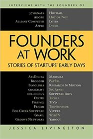 Книга ««Founders at Work» — Jessica Livingston</p>
<p>Interviews with founders of technology companies.» Обложка книги «»